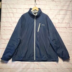 XPS Jacket Mens 3XL Navy Blue Hooded Full Zip Waterproof Windbreaker Outdoor